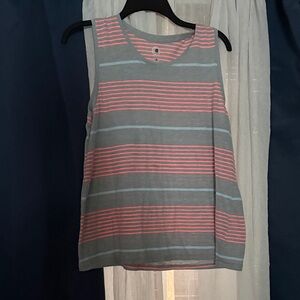 Tank top Striped pink and gray size large